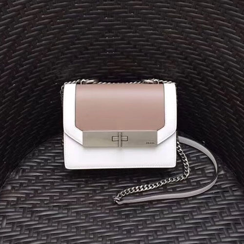 프라다 신상 가죽 숄더백 1BD156 화이트&베이지