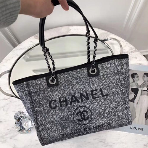 샤넬 18S/S 신상 미듐 숄더 토트백 A57068 블랙