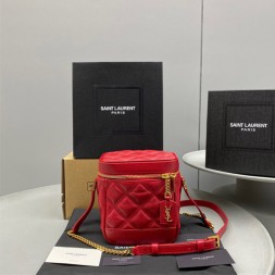 생로랑 까레 퀼팅 80'S 베니티백 649779 레드