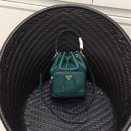 프라다 신상 가죽 버킷백 1BH038 그린
