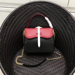 프라다 벨레 가죽 숄더백 1BN004 블랙&레드