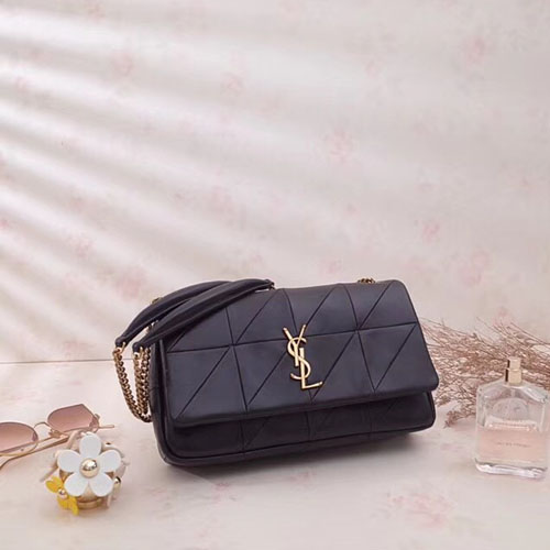 입생로랑 신상 패치워크 미듐 제이미백 515821 블랙 금장