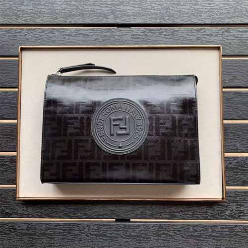 펜디 신상 로고 클러치 7N0078 블랙