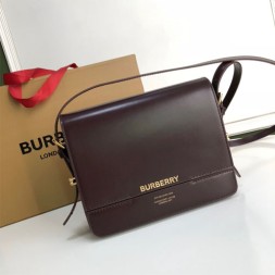 버버리 스몰 가죽 그레이스 백 80119751 버건디