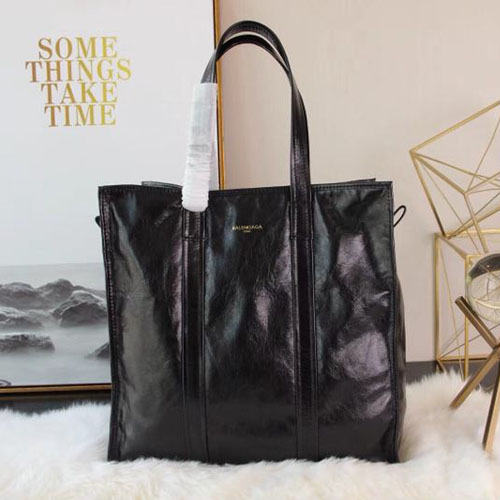 발렌시아가 바자 M 쇼퍼백 480792 블랙