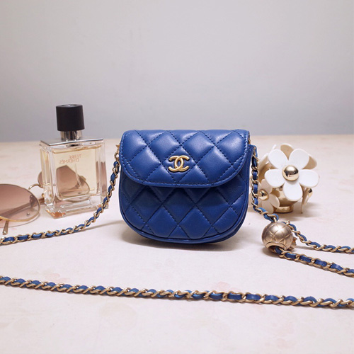 샤넬 체인 미니백 AS1461 램스킨 블루