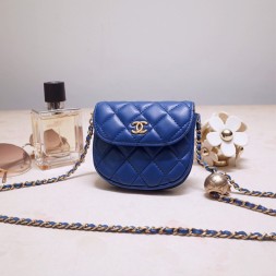 샤넬 체인 미니백 AS1461 램스킨 블루
