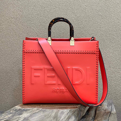 펜디 선샤인 미디엄 쇼퍼백 8BH386 레드