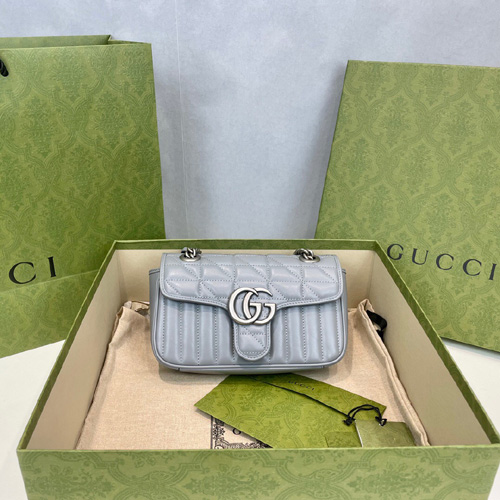 구찌 GG 마몽 미니 숄더백 446744 그레이