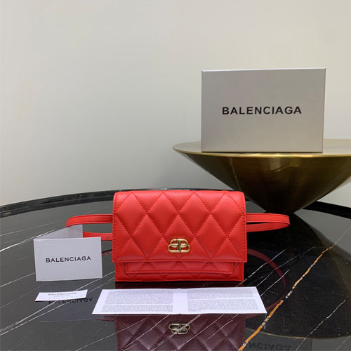 발렌시아가 퀼팅 벨트백 92930 레드