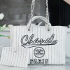  샤넬 라지 도빌백 AS2328 화이트