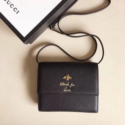 구찌 꿀벌 미니 크로스백 498097 블랙