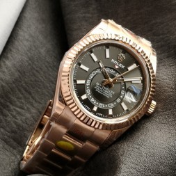 [ V2 ] 롤렉스 남성용 스카이드웰러 콤비 검판  R37014-6 42MM