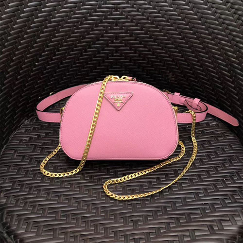 프라다 사피아노 벨트 크로스백 1BL023 핑크