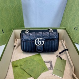 구찌 GG 마몽 미니 숄더백 446744 블랙