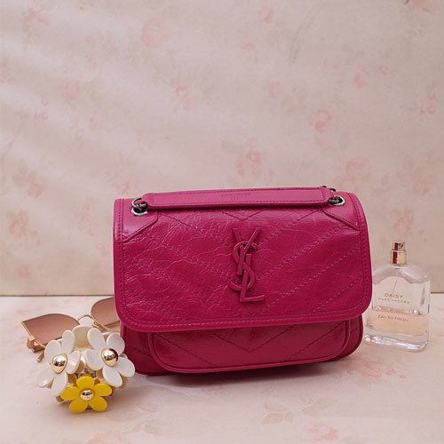 입생로랑 니키 스몰 체인 숄더백 533037 핫핑크