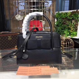 미우미우 신상 마드라스 보우 토트백 5BA056 블랙