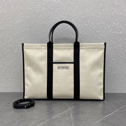 발렌시아가 하드웨어 라지 토트 백 6714032 베이지