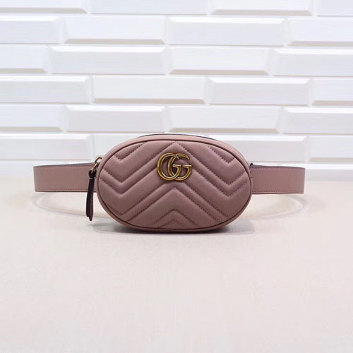 구찌 마틀라세 가죽 벨트백 476434 핑크