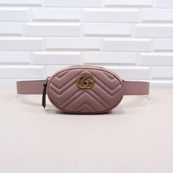 구찌 마틀라세 가죽 벨트백 476434 핑크