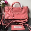 발렌시아가 클래식 라지 시티백 432832 금장 핑크