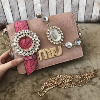 미우미우  엠벨리쉬 숄더백 5BF068 핑크