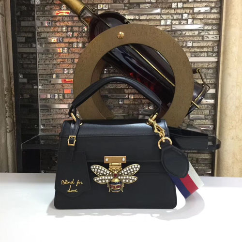 구찌 18S/S 신상 퀸 마가렛 탑핸들백 476541 블랙