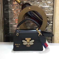 구찌 18S/S 신상 퀸 마가렛 탑핸들백 476541 블랙