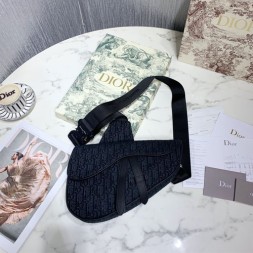 디올 남여공용 자카드 패브릭 새들백 1ADPO093 블랙