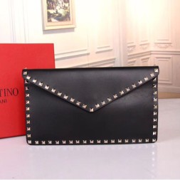 발렌티노 락스터드 신상 클러치백 NW28165 민자 블랙 금장