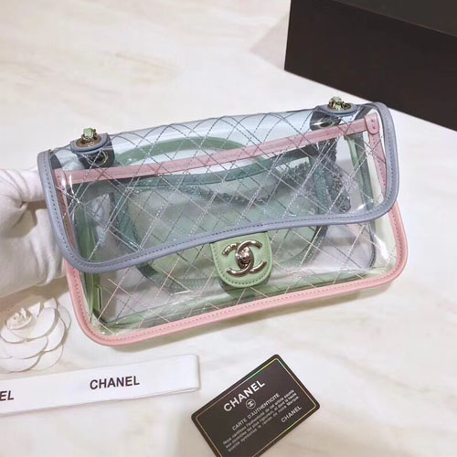 샤넬 18S/S 신상 투명 플랩백 A57409