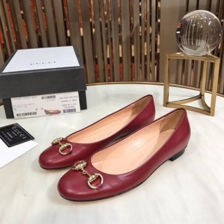 구찌 버클 플레인 플랫슈즈 431921 레드