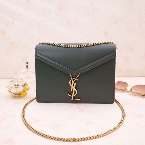 입생로랑 가죽 카산드라 숄더백 532750 그린