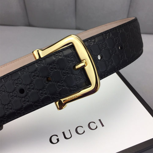 구찌  신상 벨트 234196-10 블랙 금장