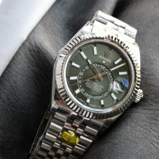 [ V2 ] 롤렉스 남성용 스카이드웰러 콤비 검판  R37014-2 42MM