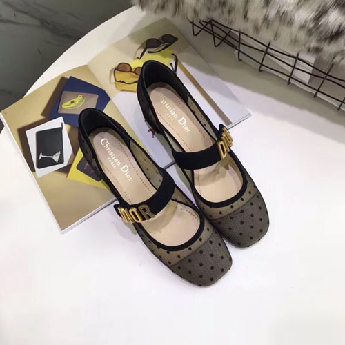 디올 블랙 도티드 스위스 DIOR BABY-D 발레리나 KCB058