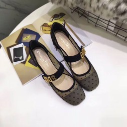 디올 블랙 도티드 스위스 DIOR BABY-D 발레리나 KCB058