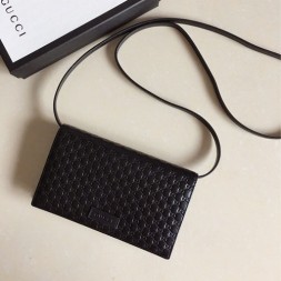 구찌 마이크로 시마 크로스백 466507 블랙