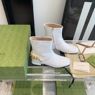 구찌 여성용 앵글부츠 656887 화이트