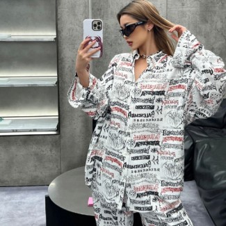 발렌시아가 남여공용 셔츠 528801