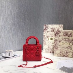 디올 울트라 매트 미니 레이디백 M0566 레드