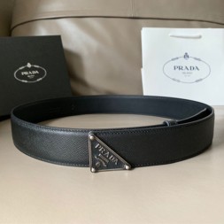 프라다 남성용 신상 벨트 PD-6109 블랙 은장