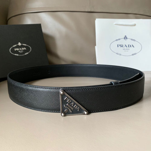 프라다 남성용 신상 벨트 PD-6109 블랙 은장