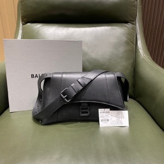 발렌시아가 아워글래스 숄더백 671353 블랙 메탈