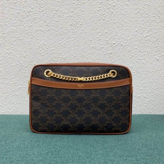 셀린느 미디엄 트리오페 체인백 195452 브라운