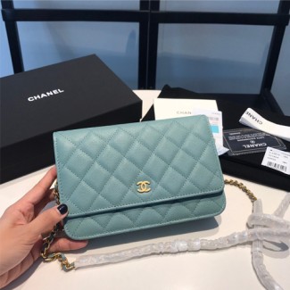 샤넬 WOC 체인 플랩백 뉴버전 A33814  캐비어 민트