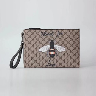 구찌 신상 수프림 클러치백 473904 벌 프린트