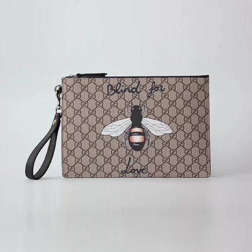 구찌 신상 수프림 클러치백 473904 벌 프린트