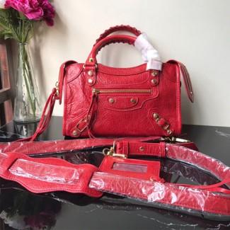 발렌시아가 클래식 미니 시티백 300295 레드 금장