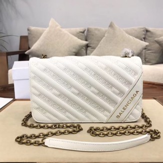 발렌시아가 블랭킷 체인 미니백 502027 화이트